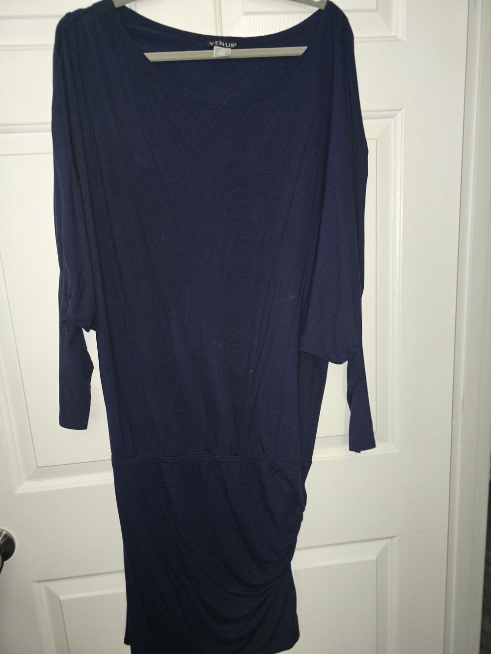 VENUS Navy Blue Long Sleeve Dolman Dress Sz M